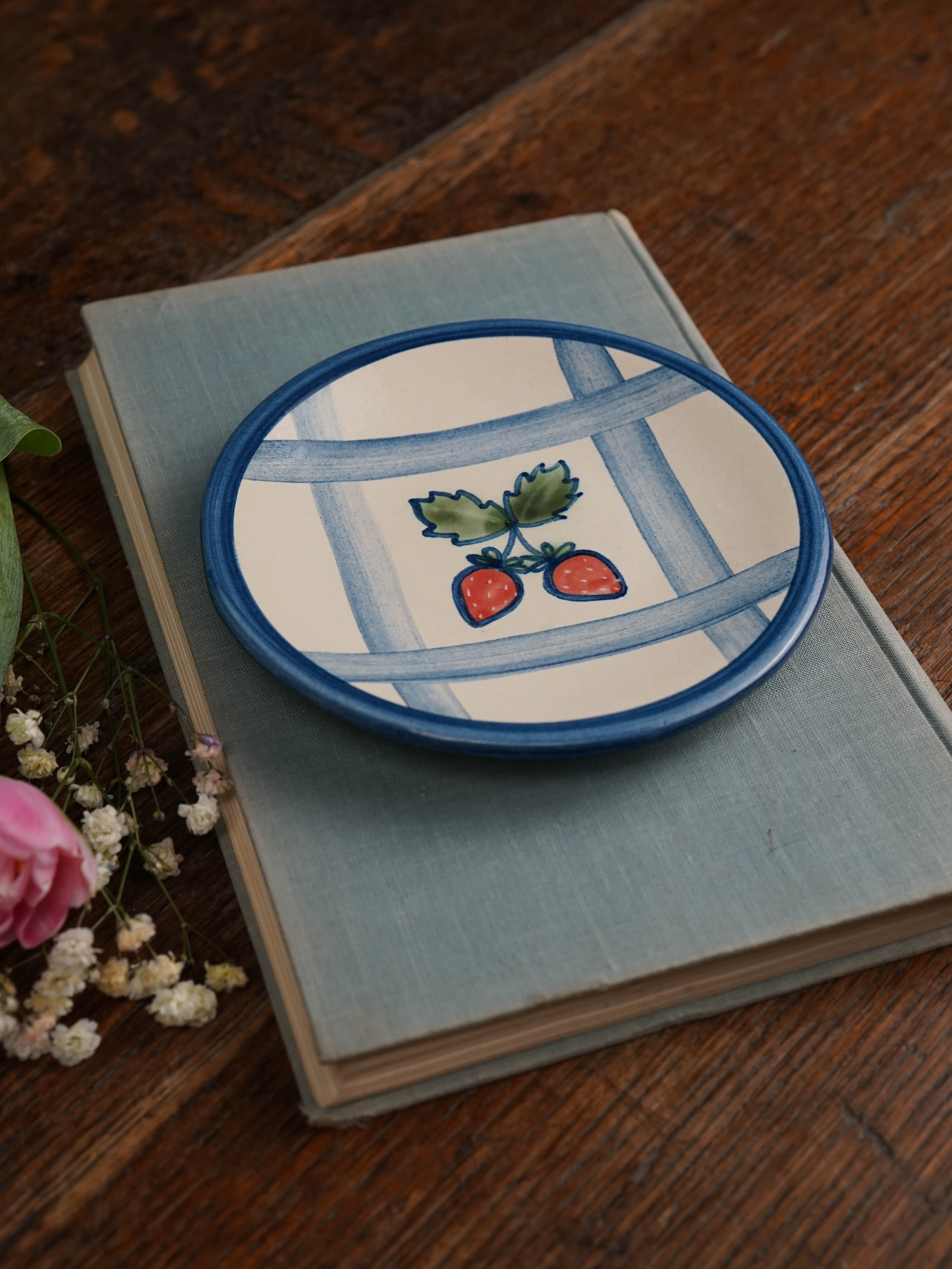 Strawberry Picnic Bread and Butter Plate