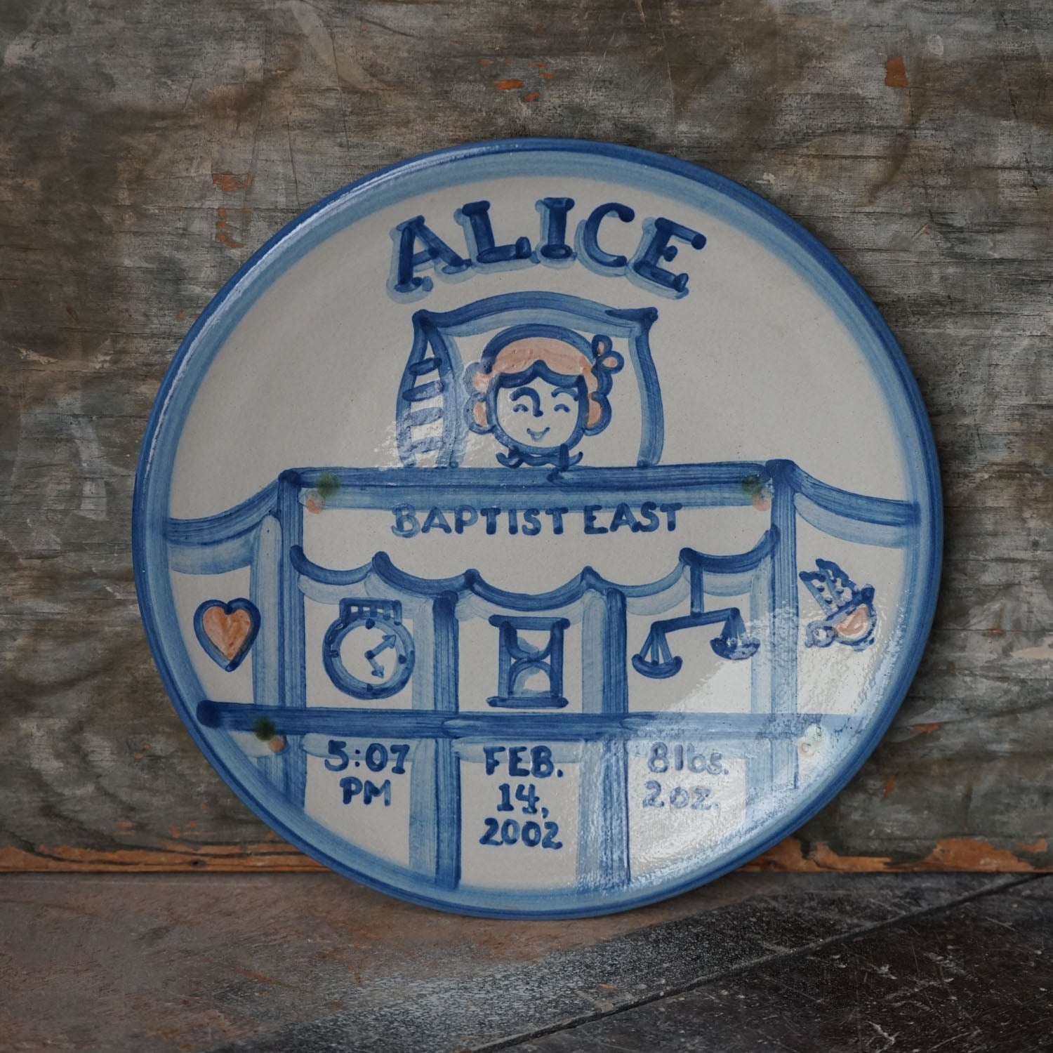 Premium Personalized Birth Plate - Baby Blanket