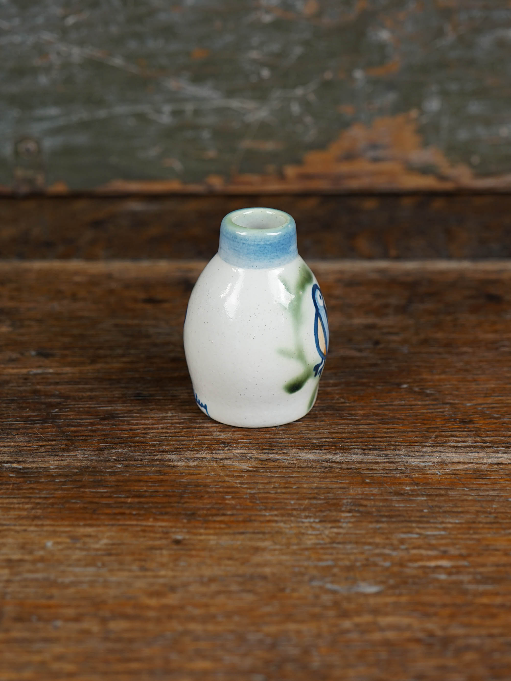 Perched Sparrow Bud Vase
