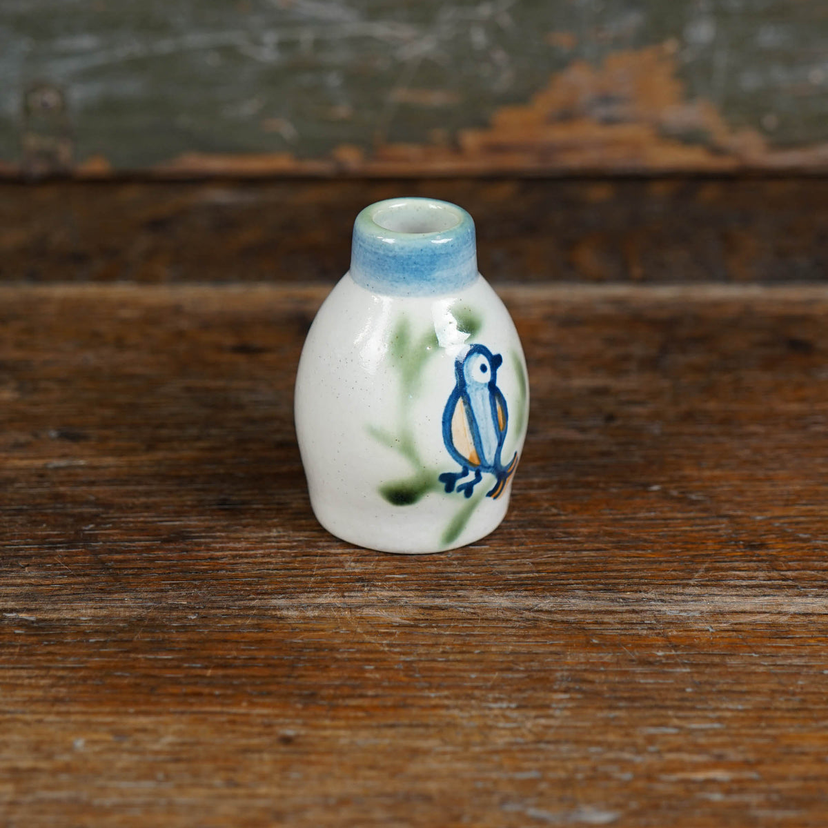 Perched Sparrow Bud Vase