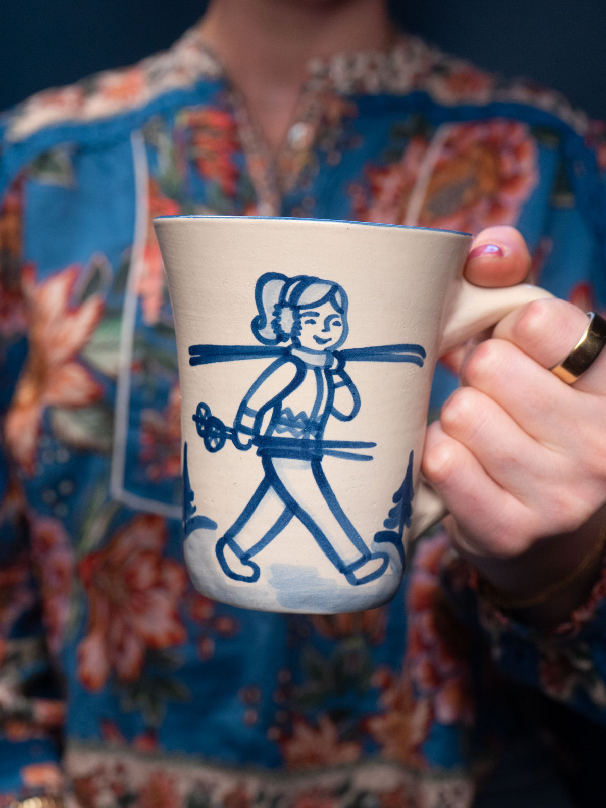 Skier Girl Flare Mug
