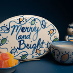 Merry and Bright Medium Oval Plaque