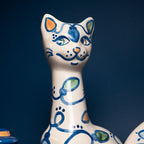 Holiday Lights Tall Cat Vase