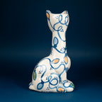 Holiday Lights Tall Cat Vase