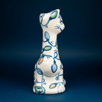 Holiday Lights Tall Cat Vase