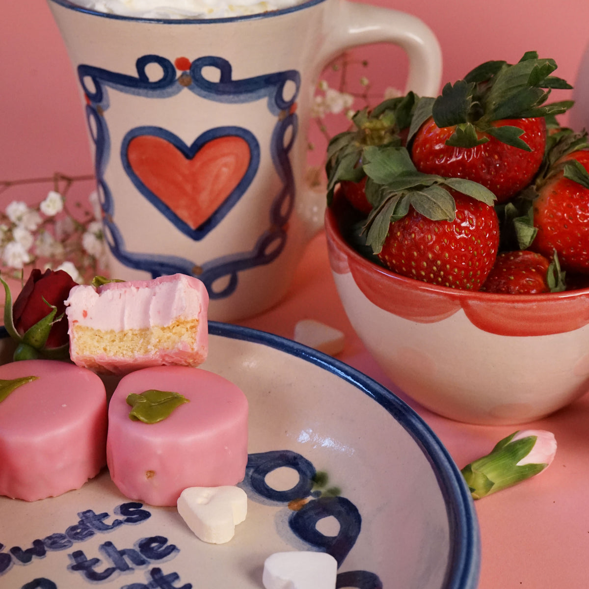 Red and Pink Ice Cream Bowl