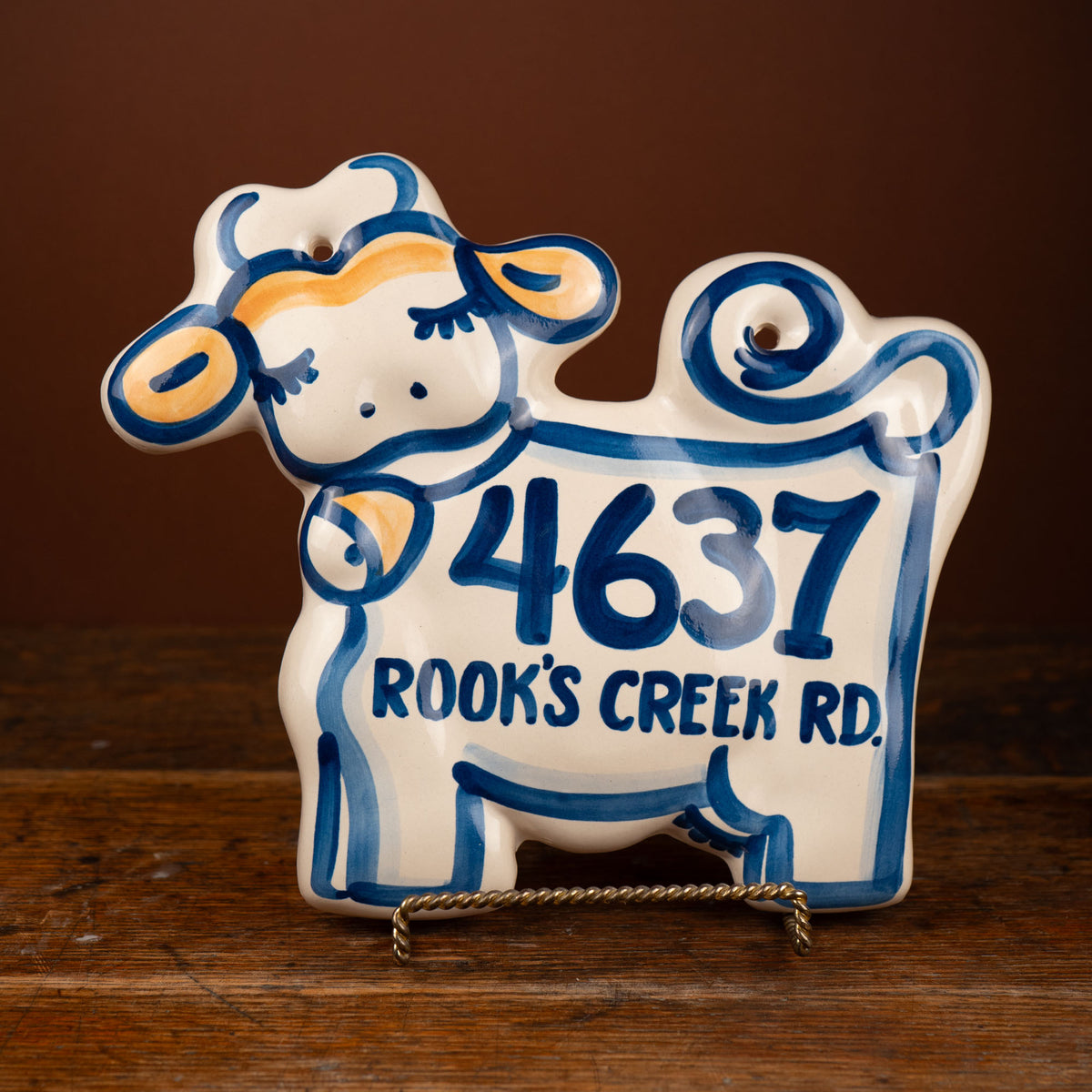 Personalized Cow Plaque