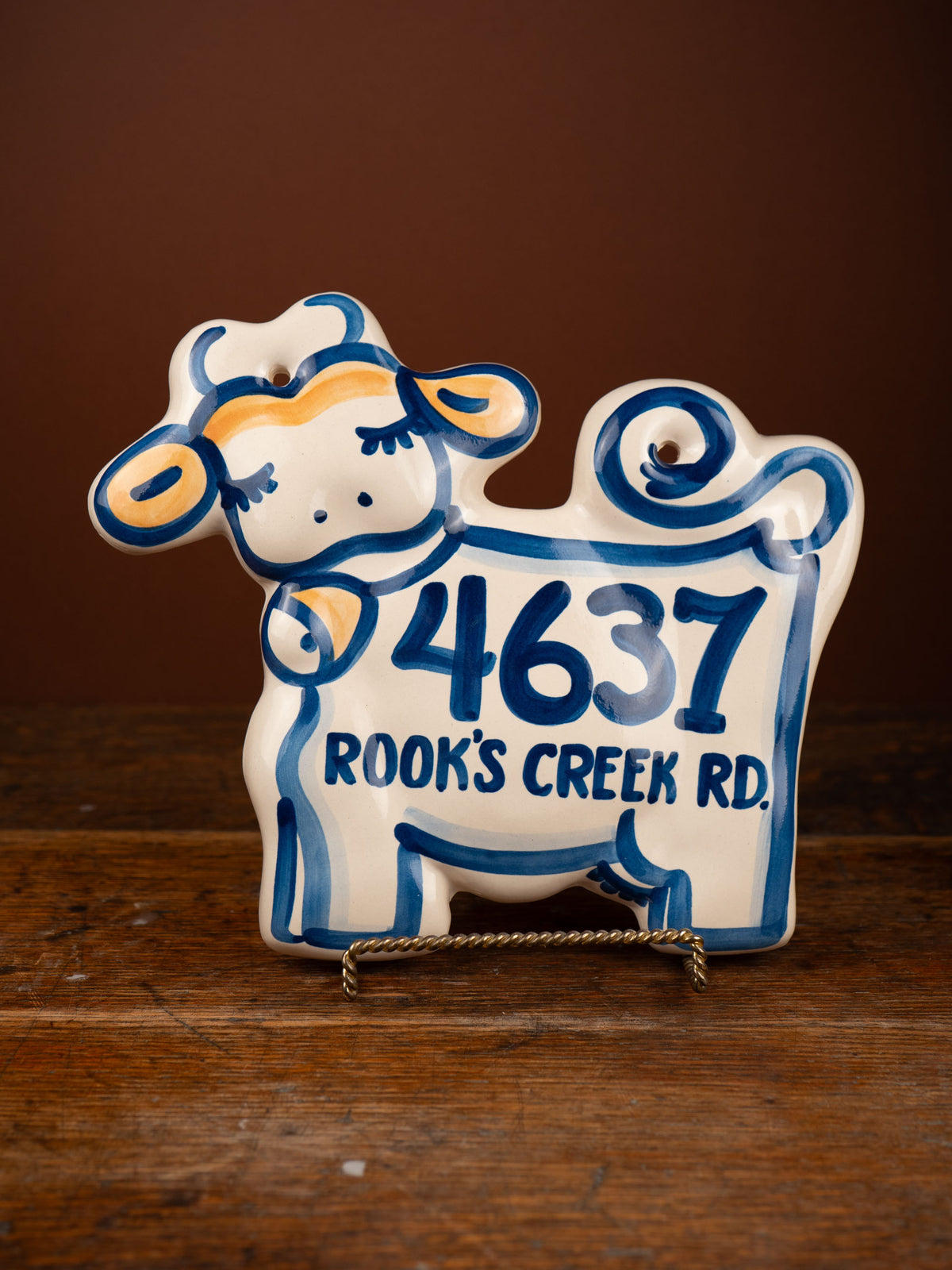 Personalized Cow Plaque