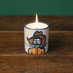 Red Cowboy Portrait Mini Candle