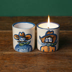 Blue Cowboy Portrait Mini Cup