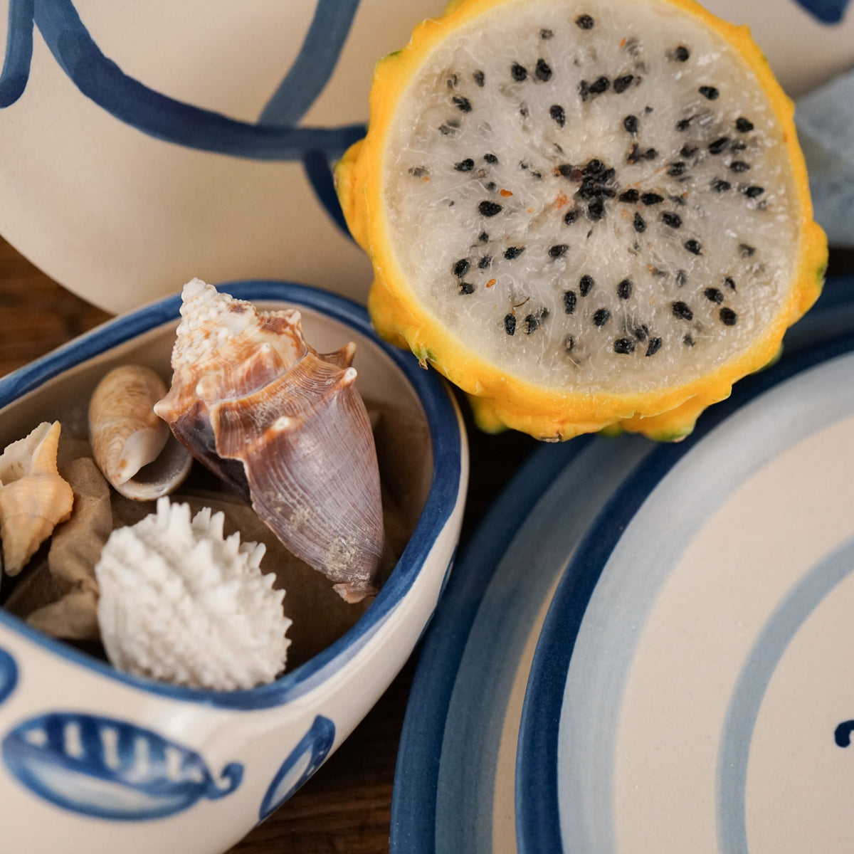 Blue Flower Small Pig Soap Dish - Second