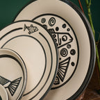 Cubist Fish Dinner Plate