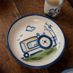 Rust Tractor Pasta Plate