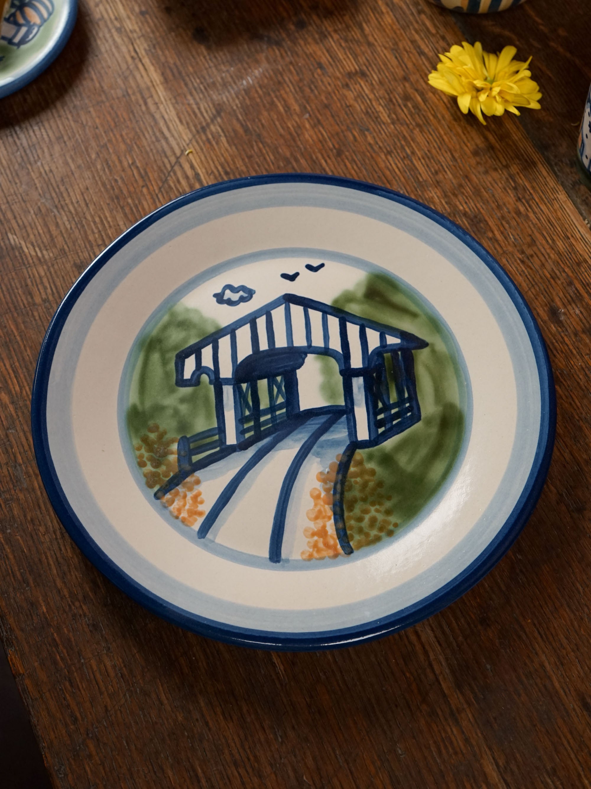Covered Bridge Dinner Plate