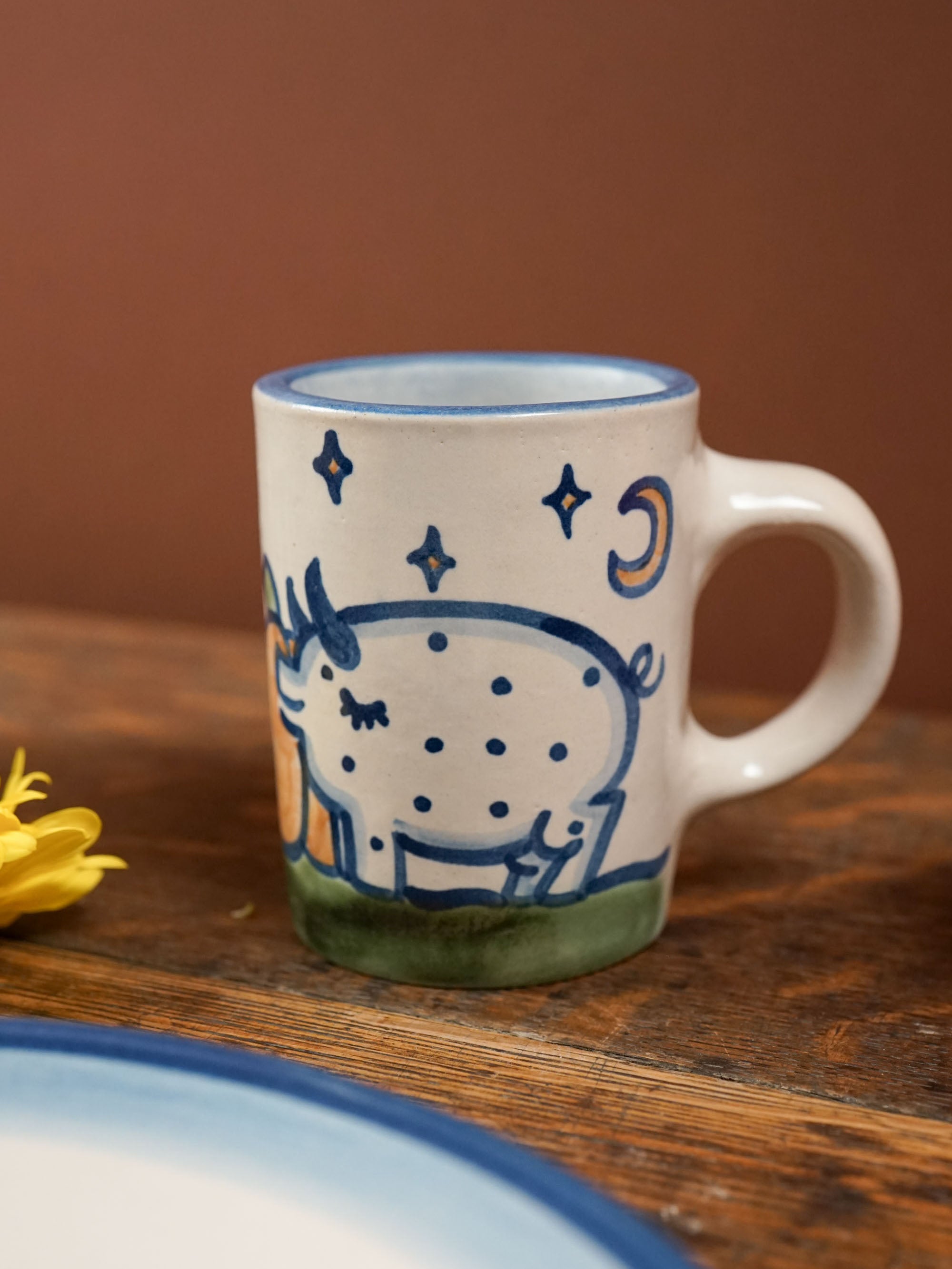 Pig & Pumpkins Straight Mug