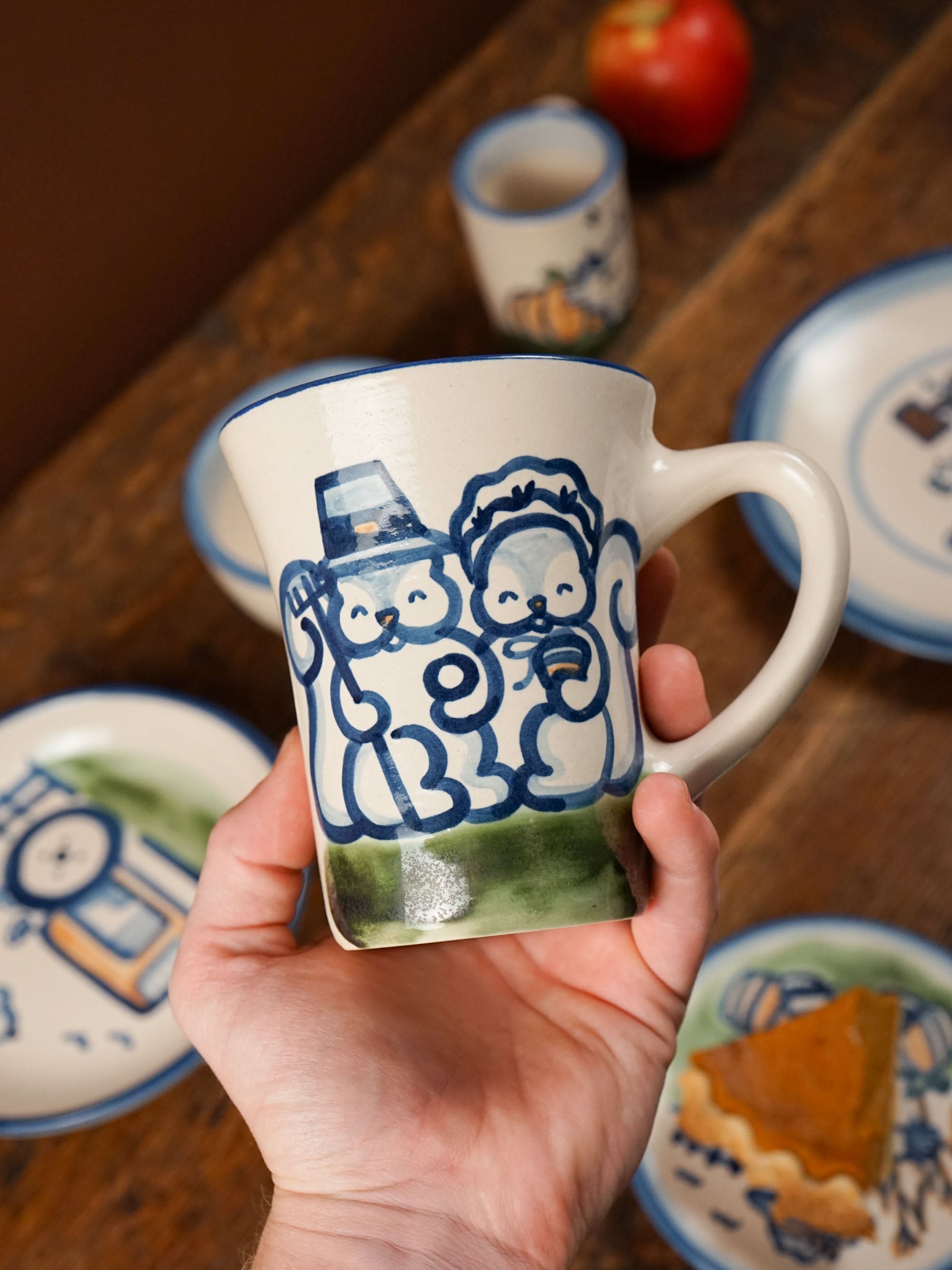 Squirrel Couple Flare Mug