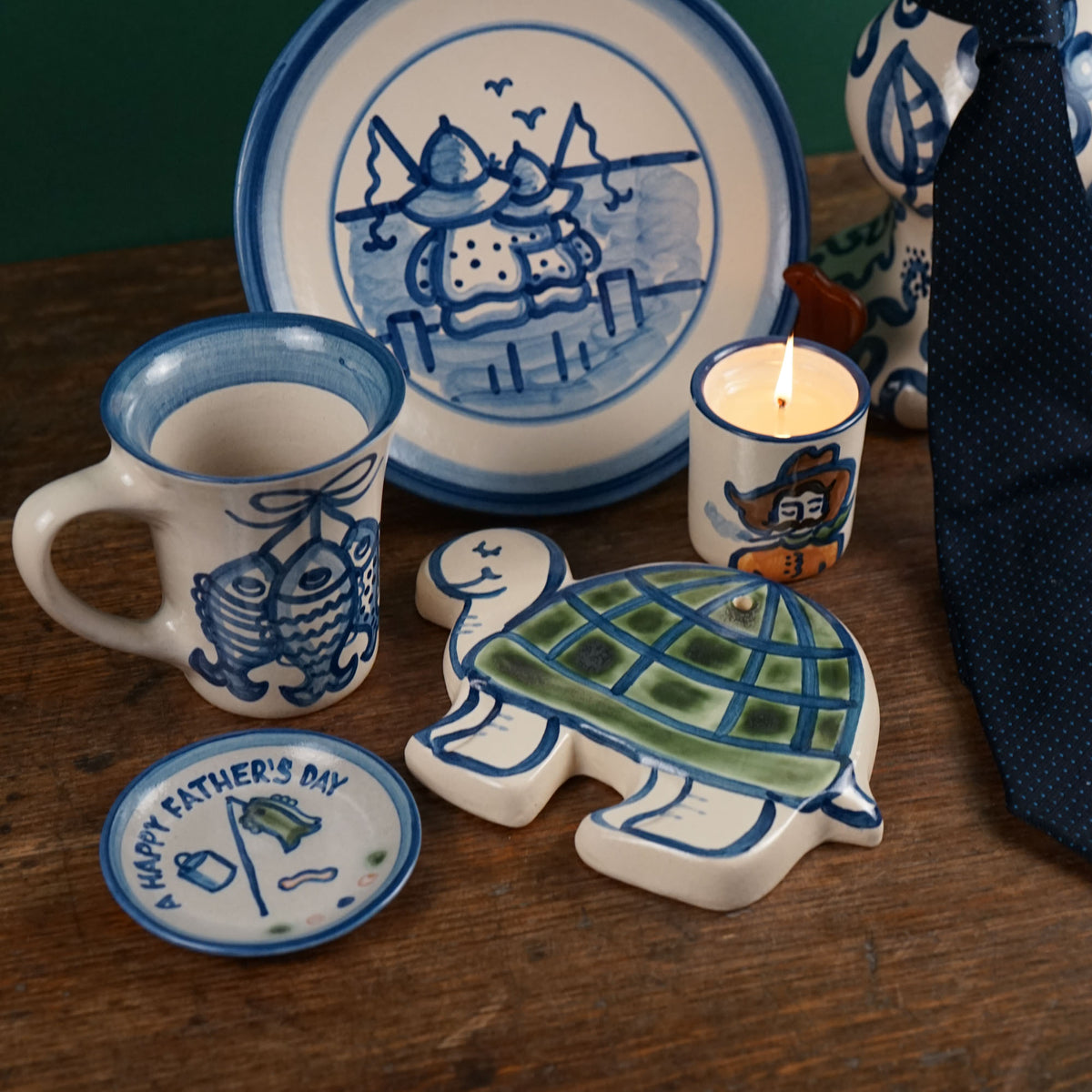 Happy Fathers Day Fishin' Coaster