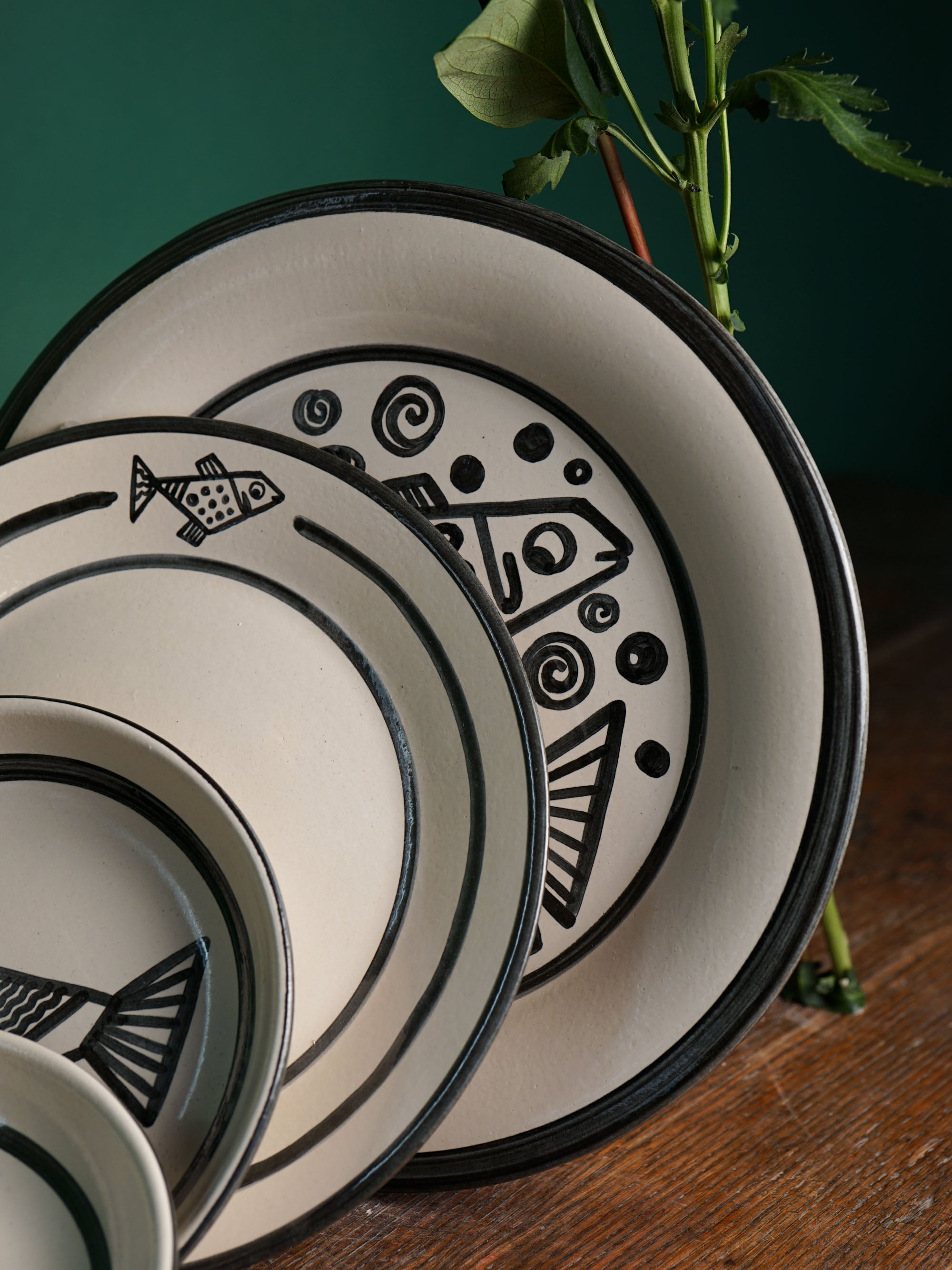 Cubist Fish & Fowl Serving Plate