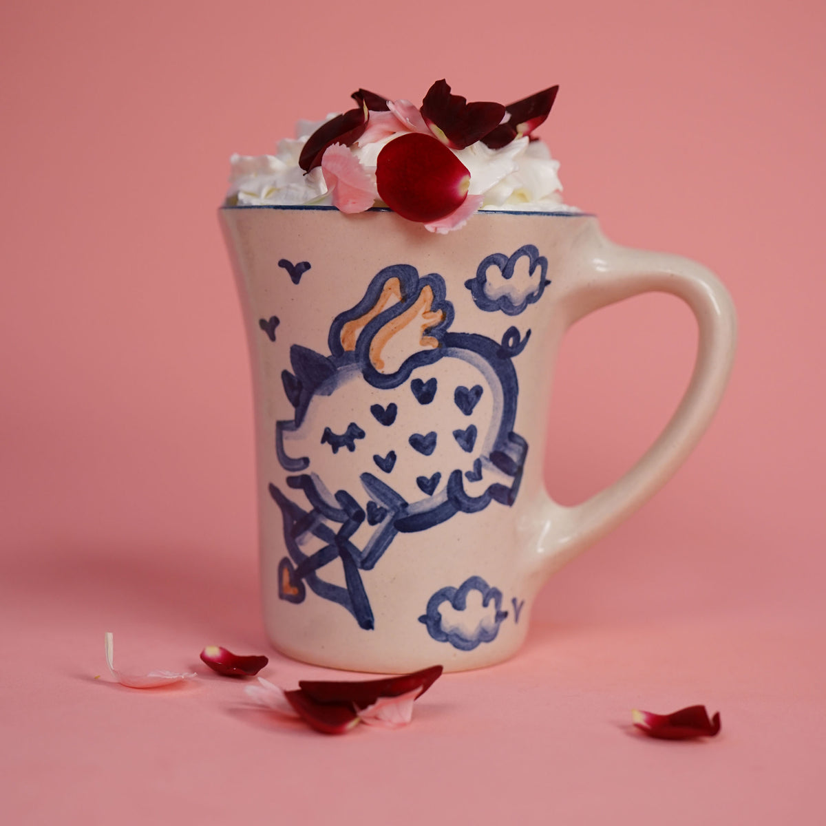 Cupid Pig Flare Mug