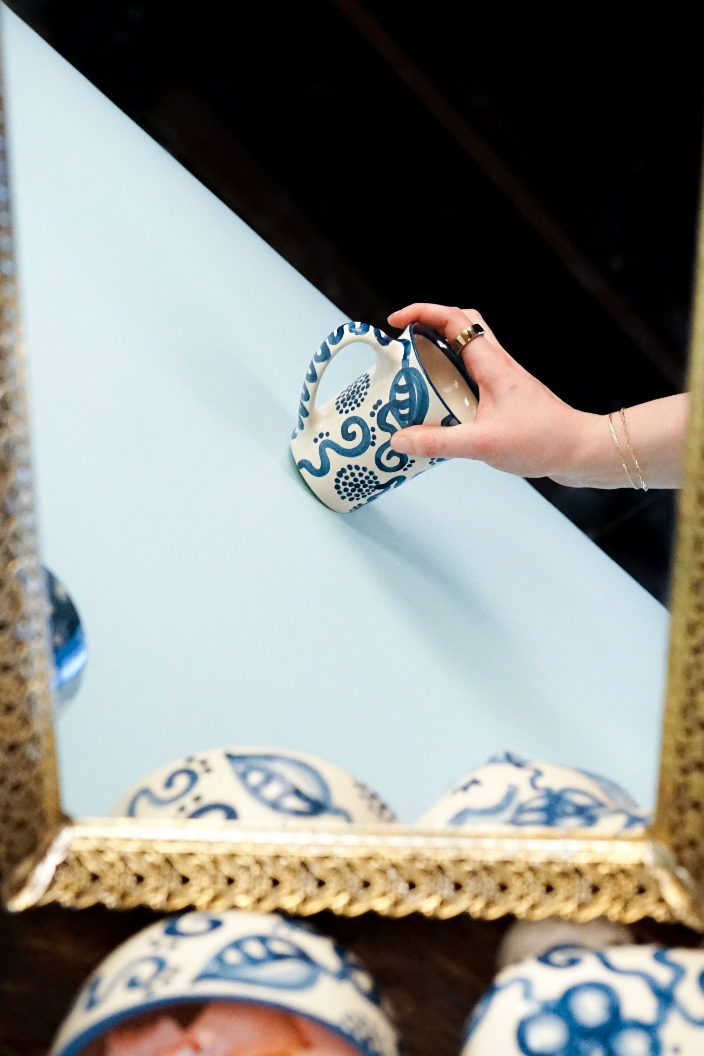 Blue Flower Flare Mug