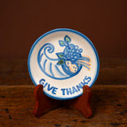 Cornucopia with "Give Thanks" Coaster