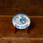 Cornucopia with "Give Thanks" Coaster