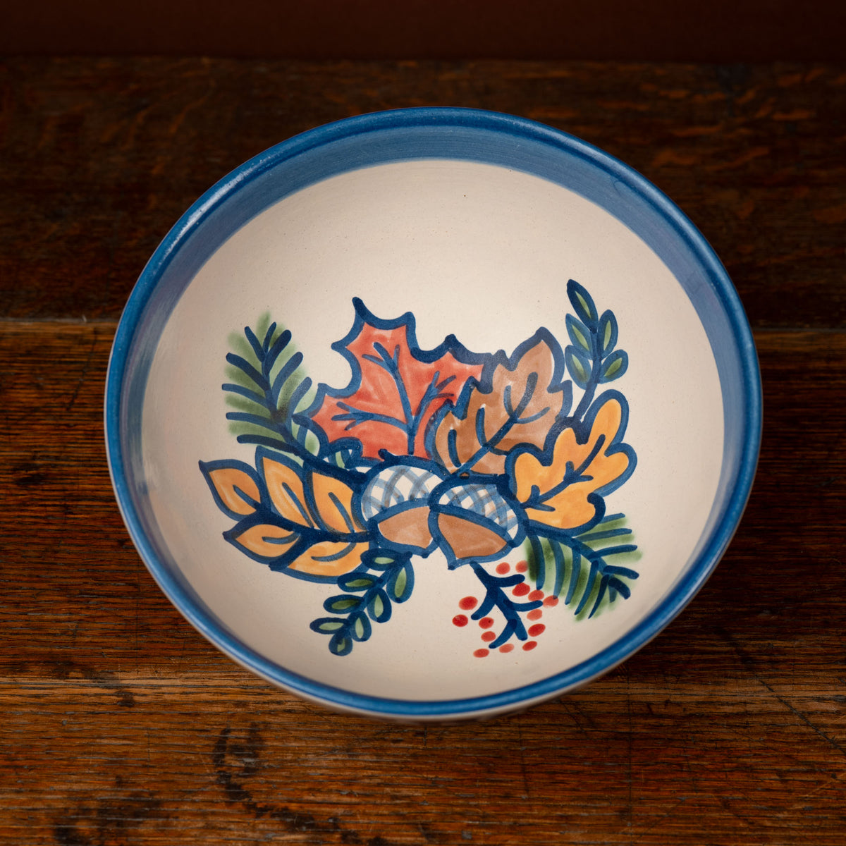 Autumnal Flora with "Give Thanks" Serving Bowl