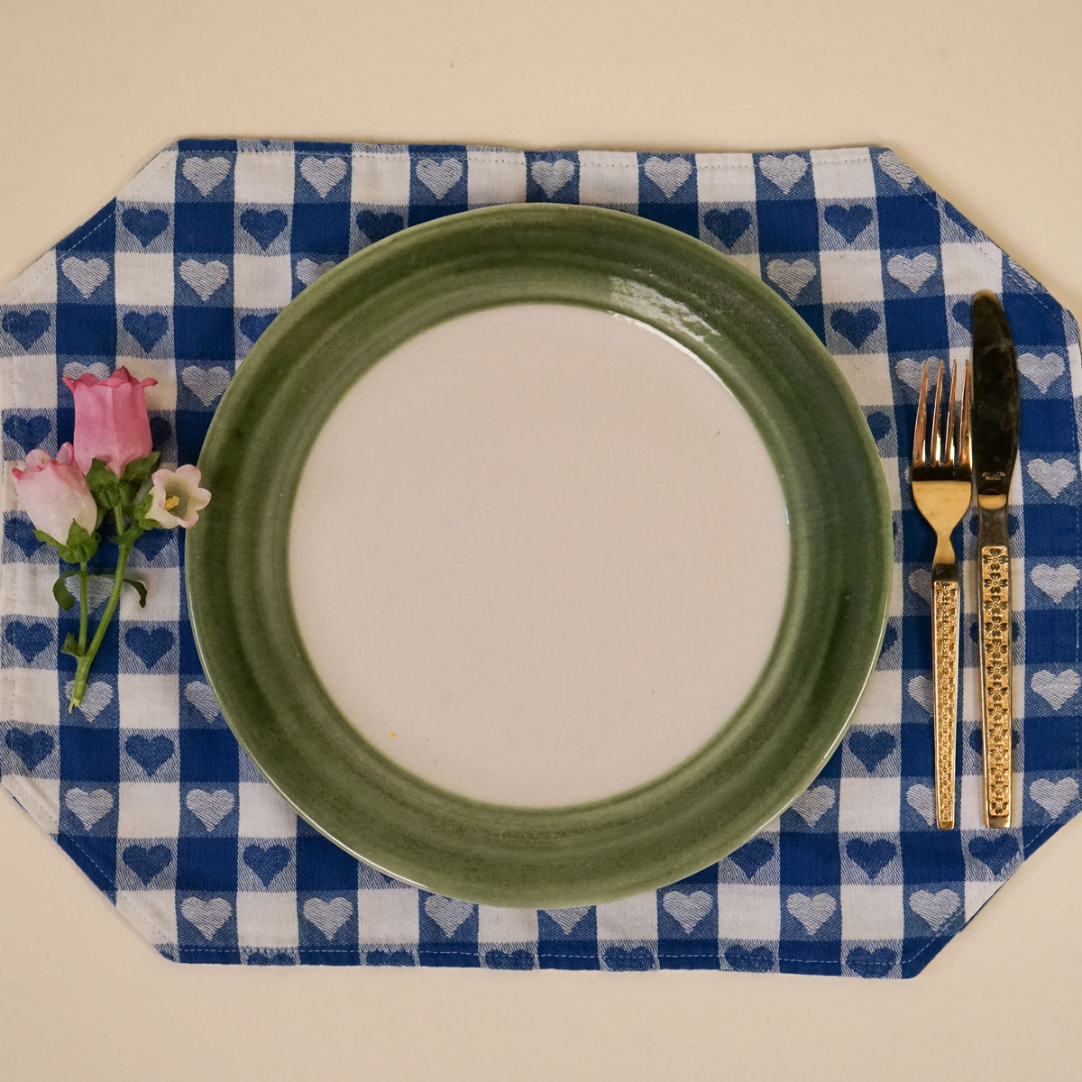 Green Heritage Stripe Dinner Plate