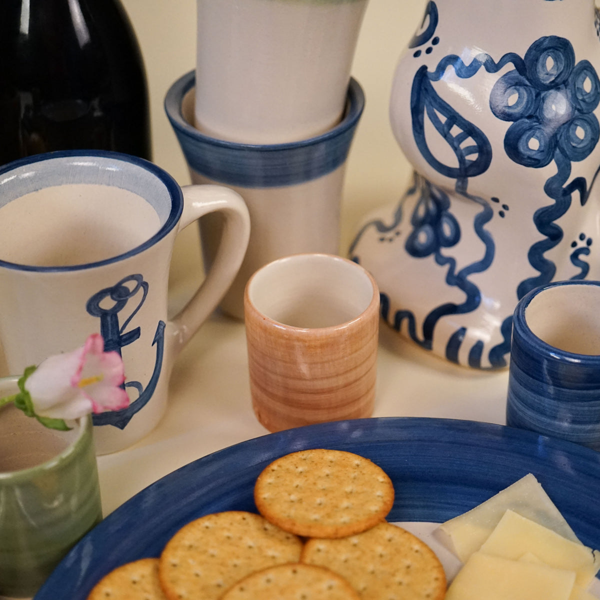 Blue Heritage Stripe Mini Cup