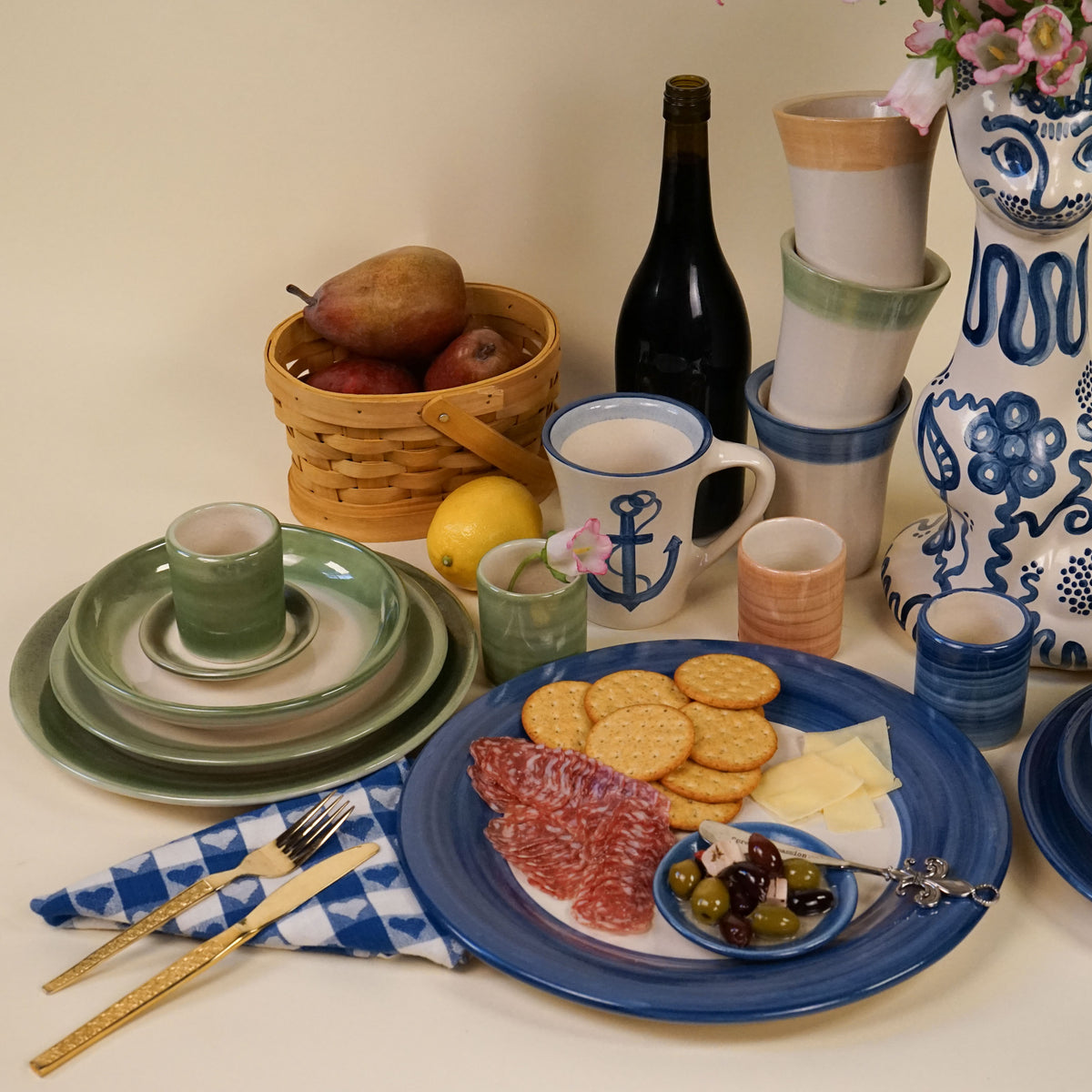 Green Heritage Stripe Dinner Plate