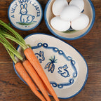 Bunny & Veggie Small Oval Platter