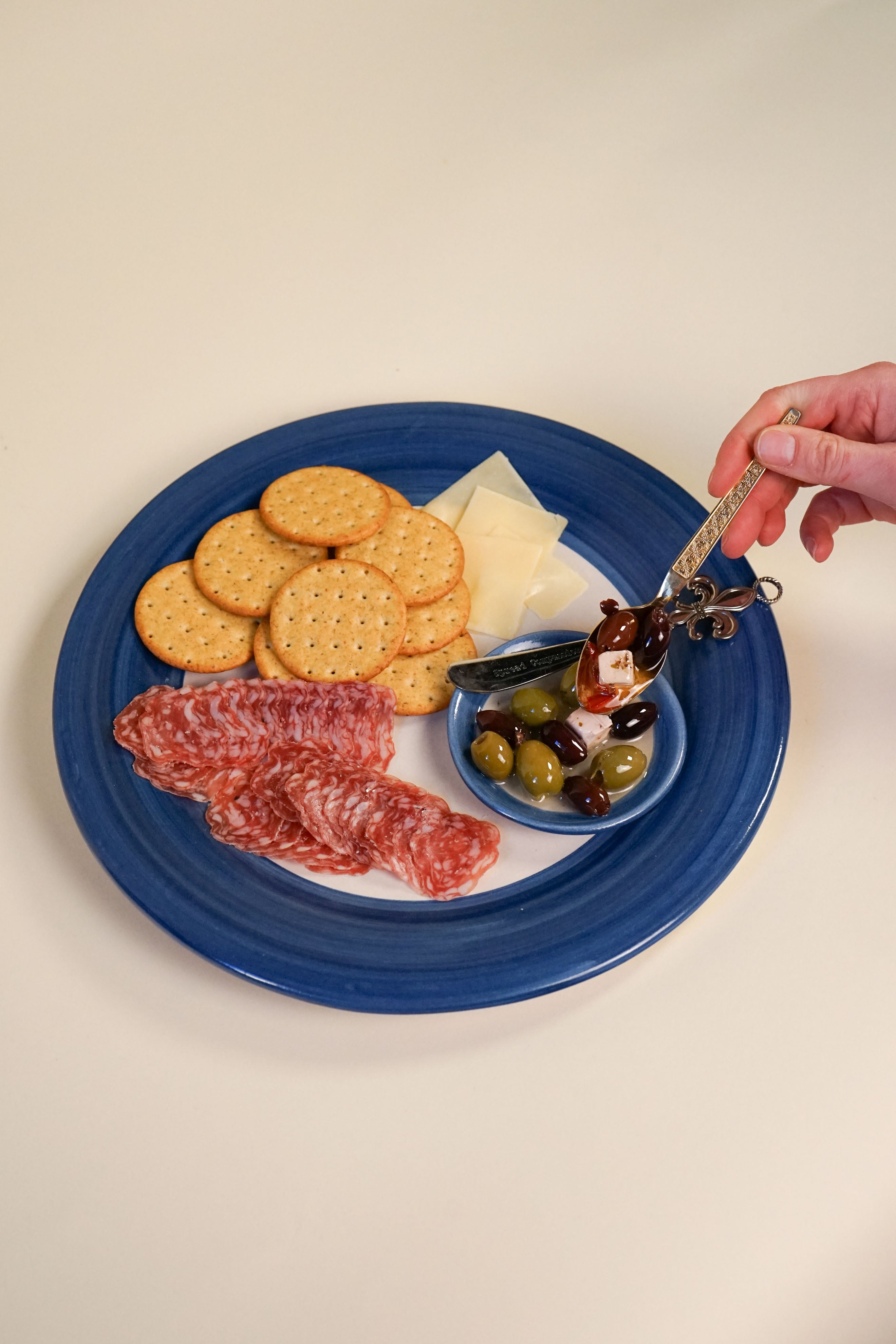 Heritage Stripe Coaster in Blue