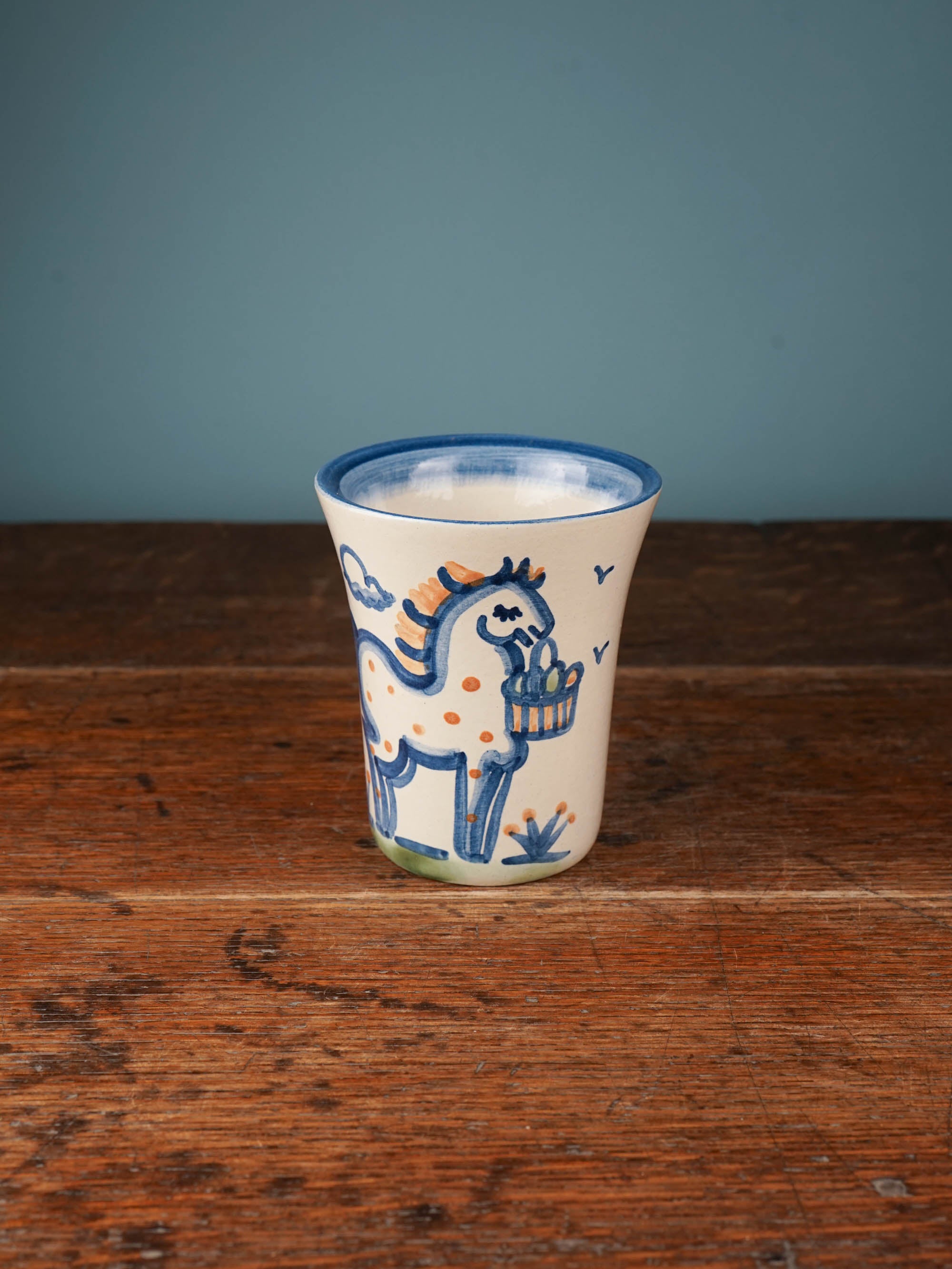 Easter Basket Country Horse Flare Cup