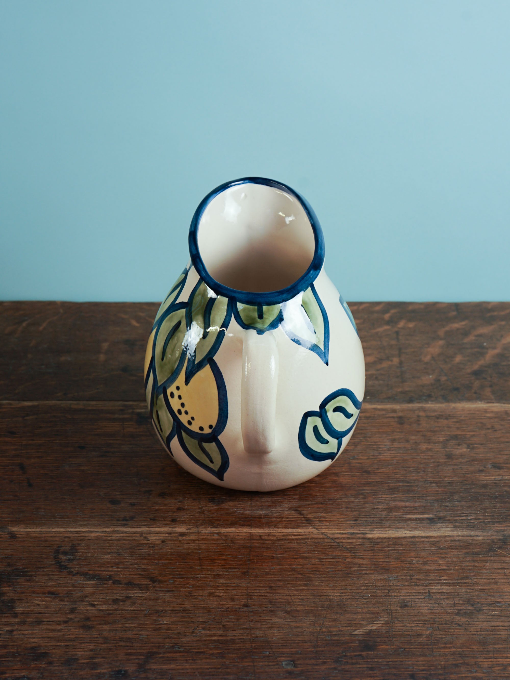 Lemon Leaf Pot Belly Pitcher