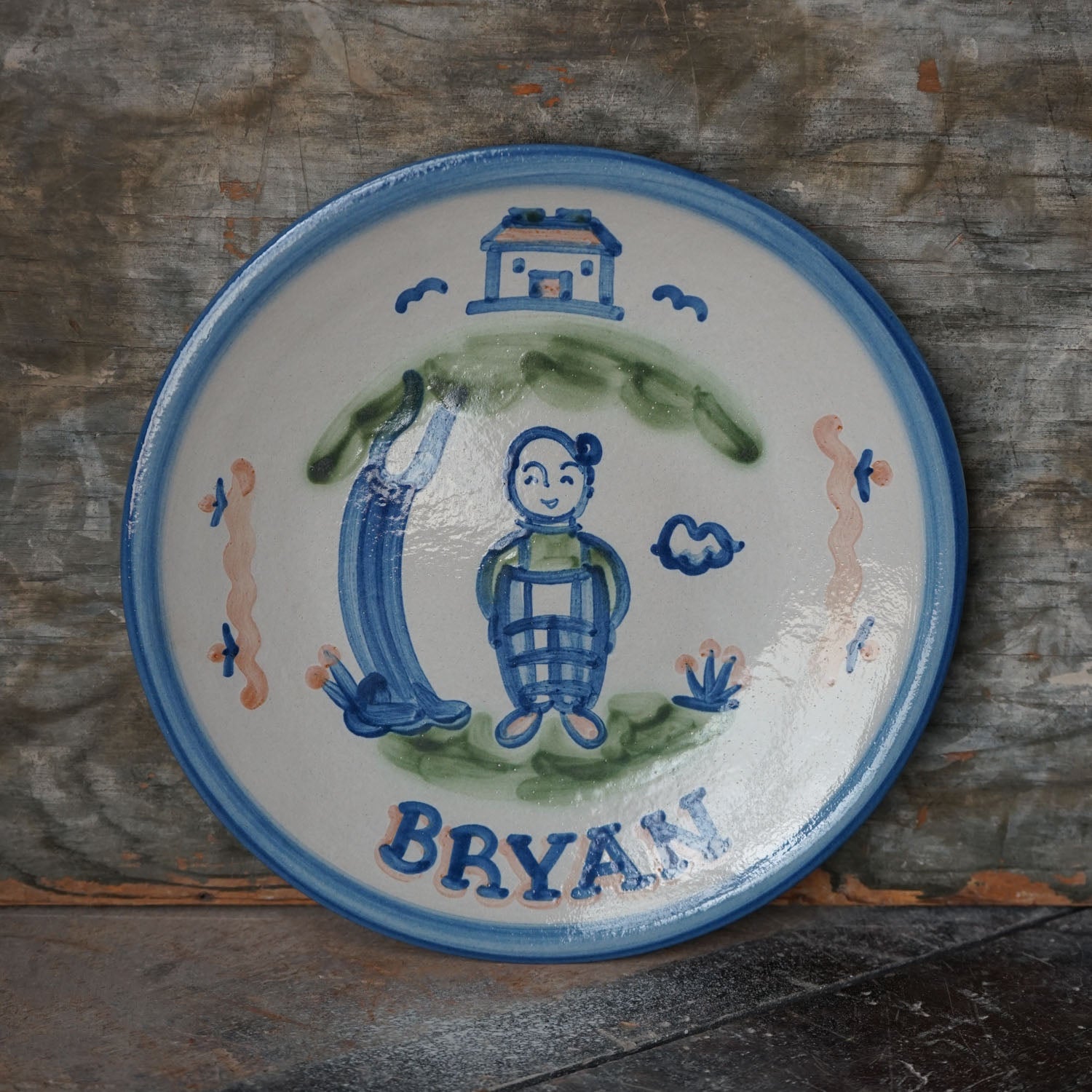 Personalized Children's Plate - One Line