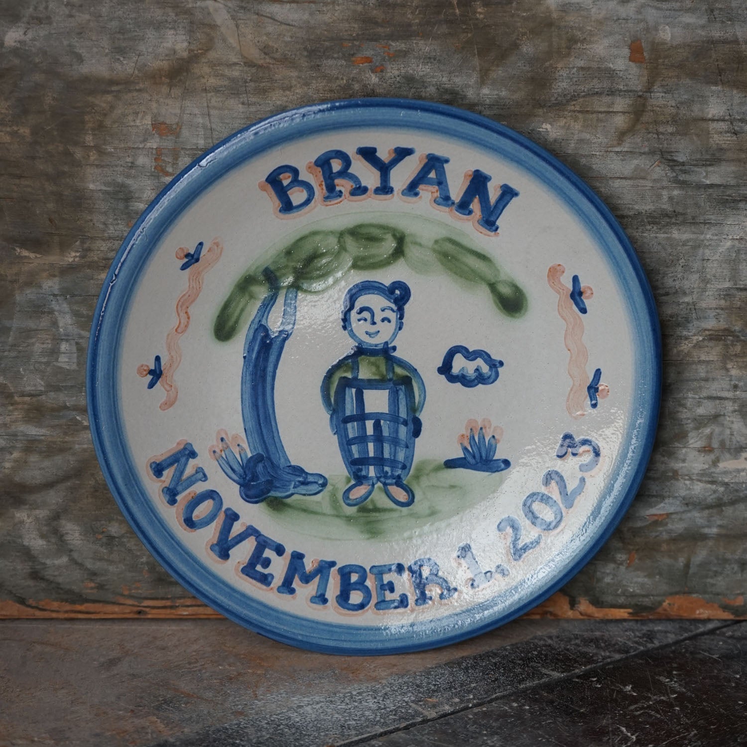Personalized Children's Plate - Two Lines
