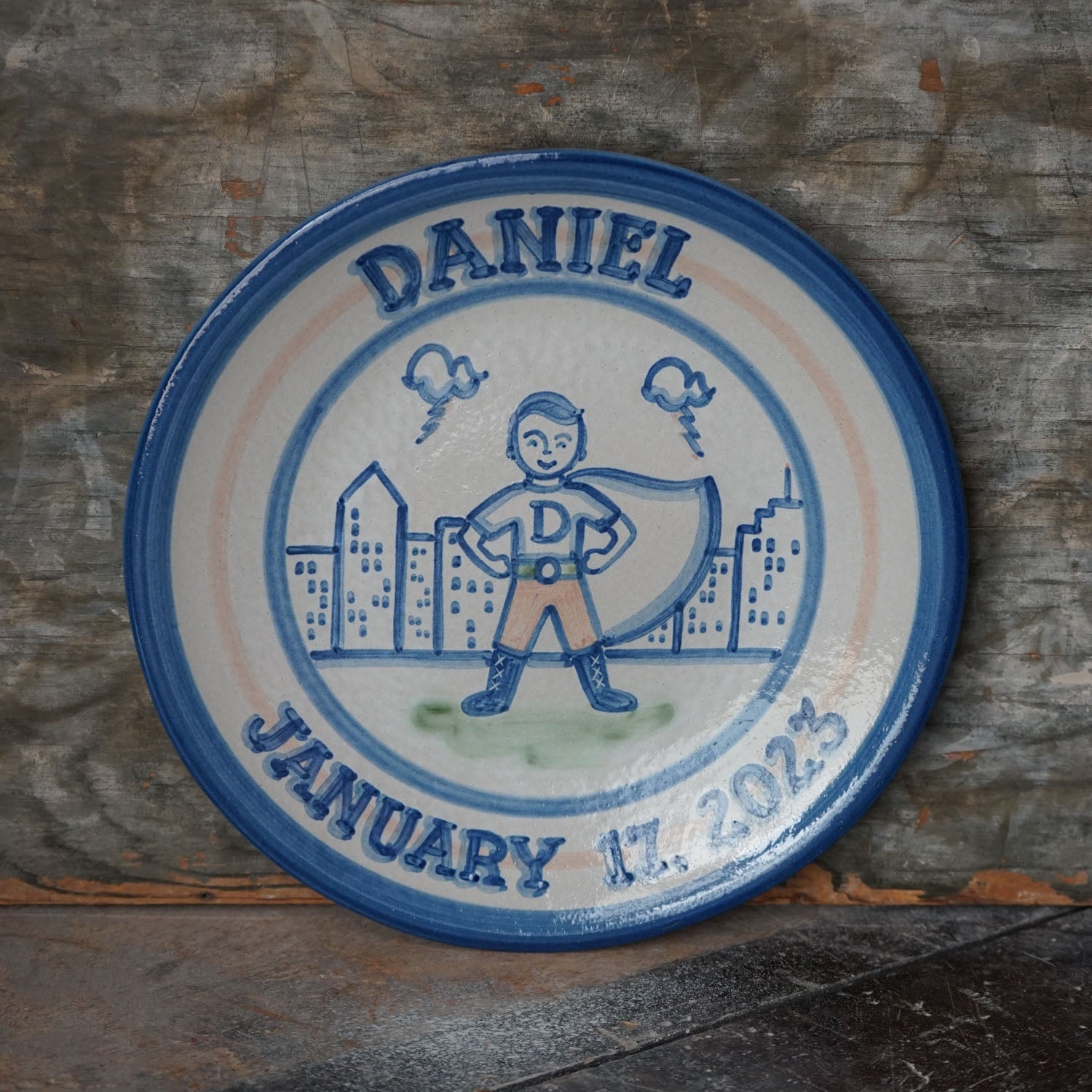 Personalized Children's Plate - Two Lines