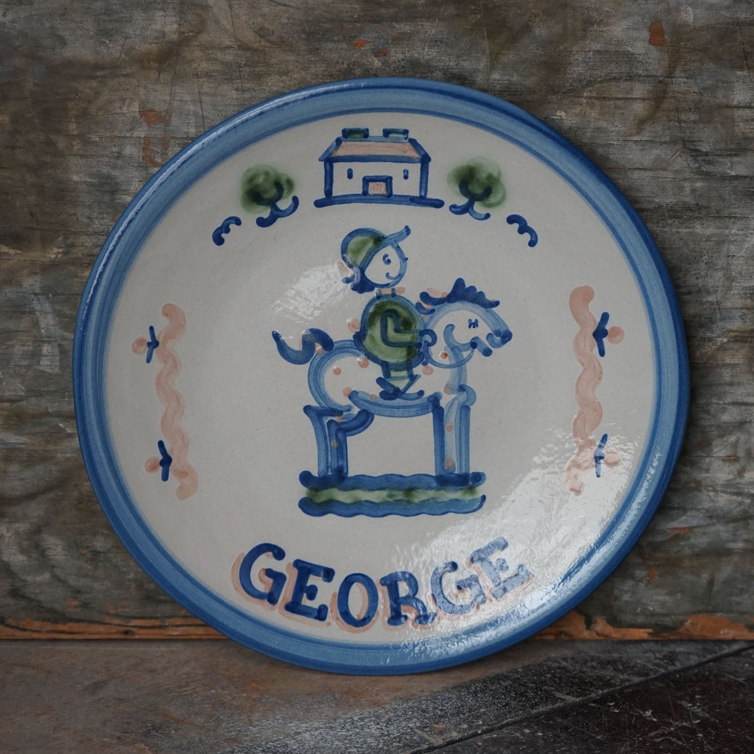 Personalized Children's Plate - One Line