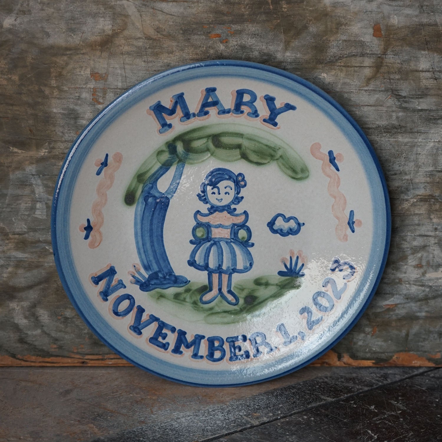 Personalized Children's Plate - Two Lines