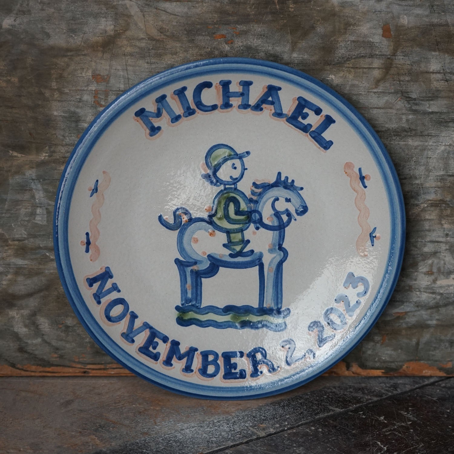 Personalized Children's Plate - Two Lines