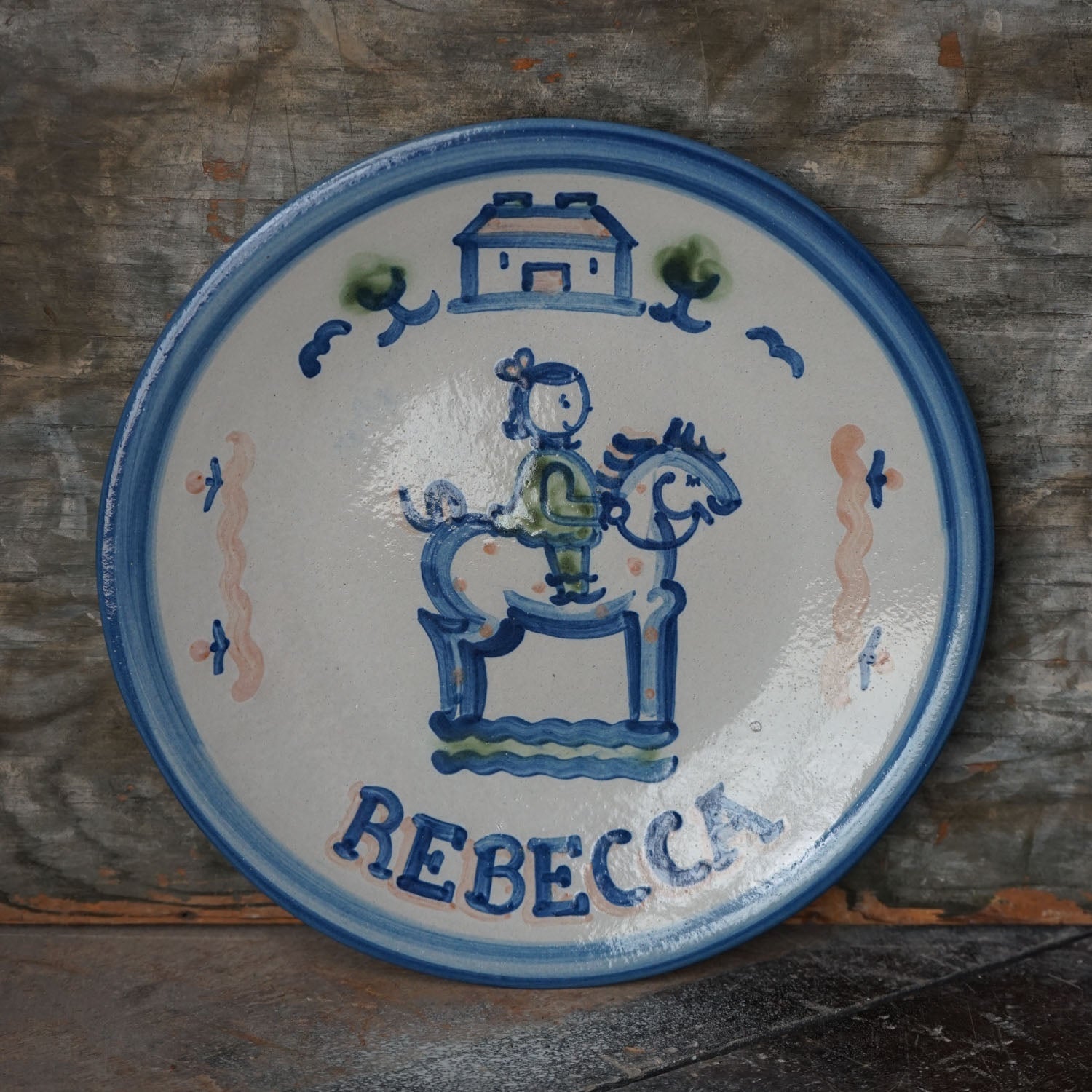 Personalized Children's Plate - One Line