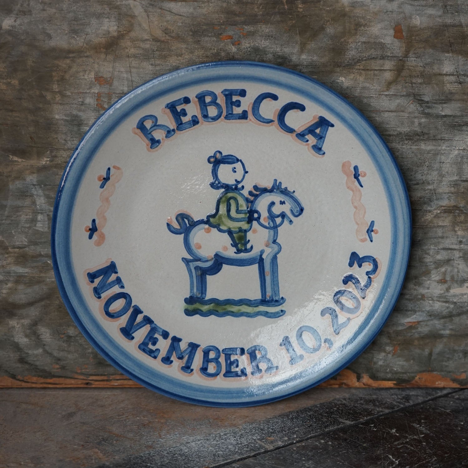 Personalized Children's Plate - Two Lines
