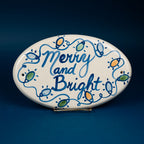Merry and Bright Medium Oval Plaque