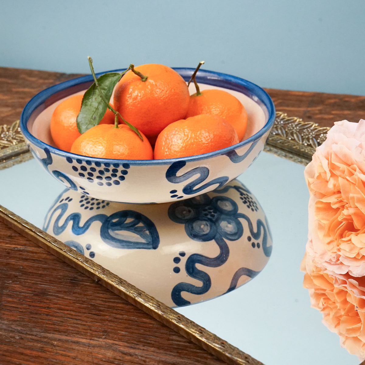 Blue Flower Soup Bowl