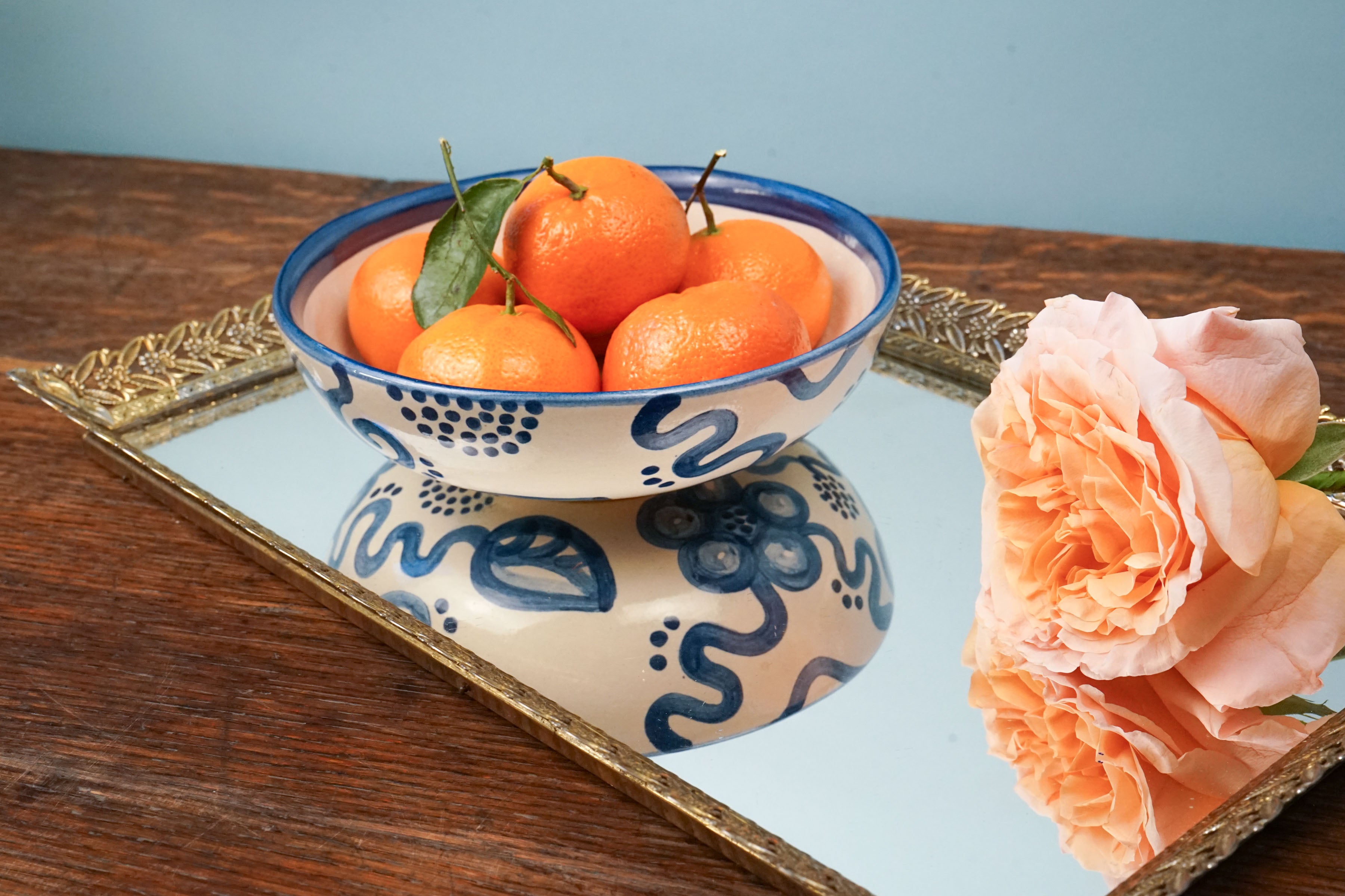 Blue Flower Soup Bowl