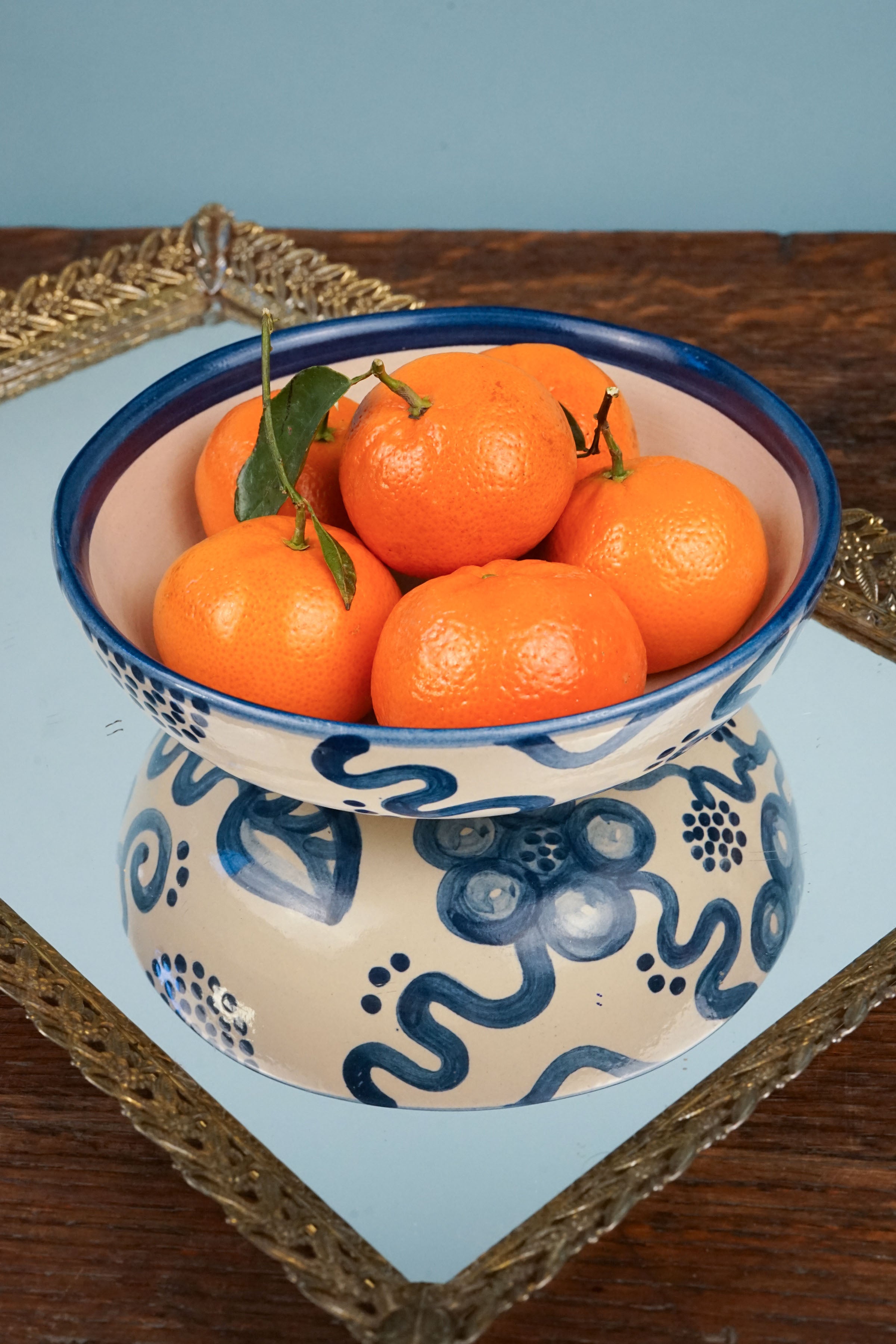 Blue Flower Soup Bowl