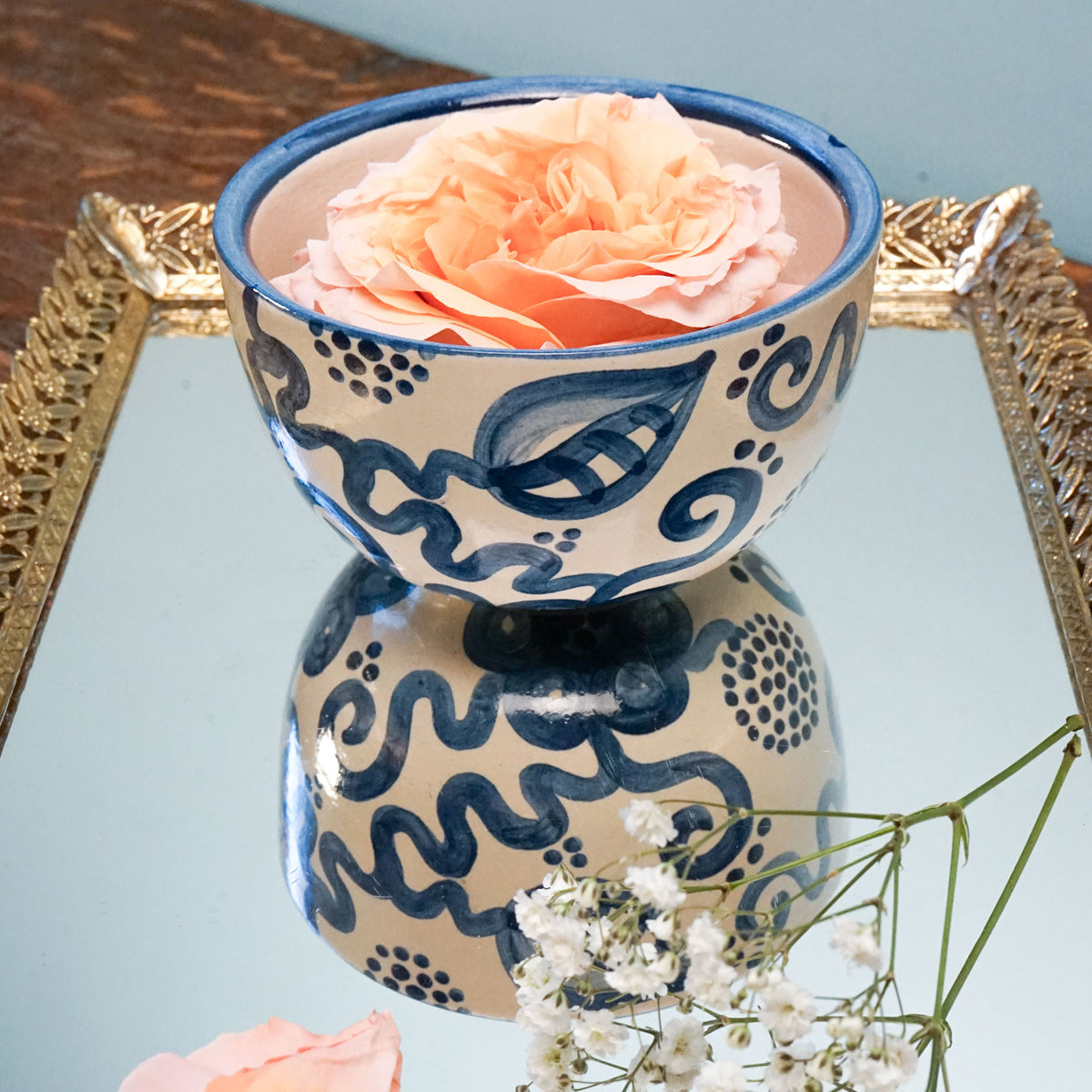 Blue Flower Everything Bowl