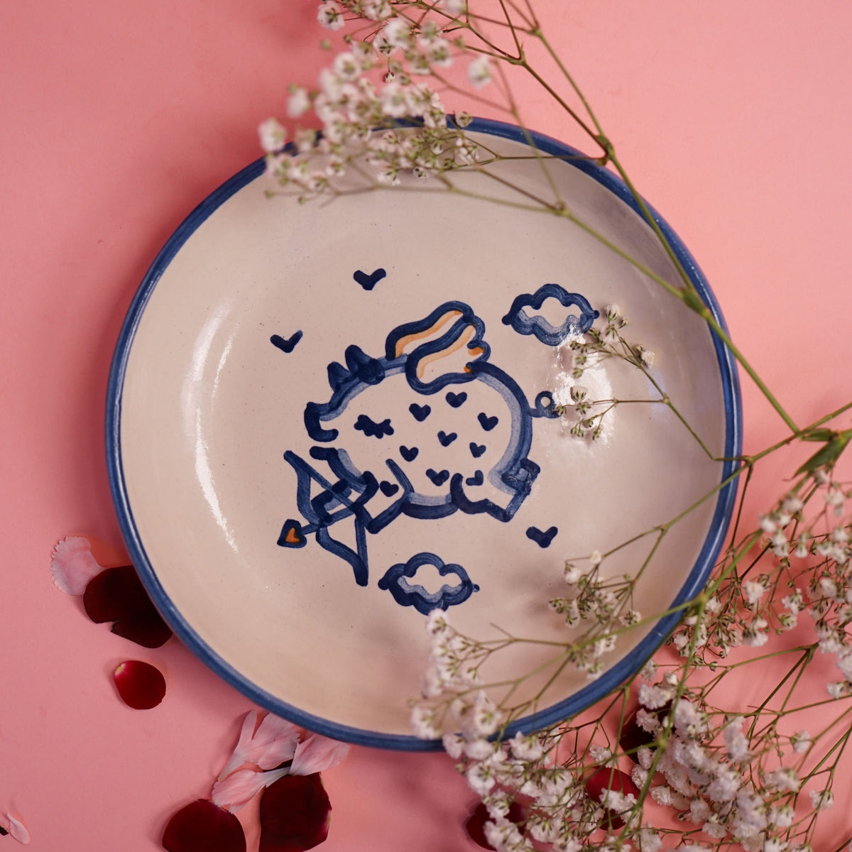 Cupid Pig Pasta Plate