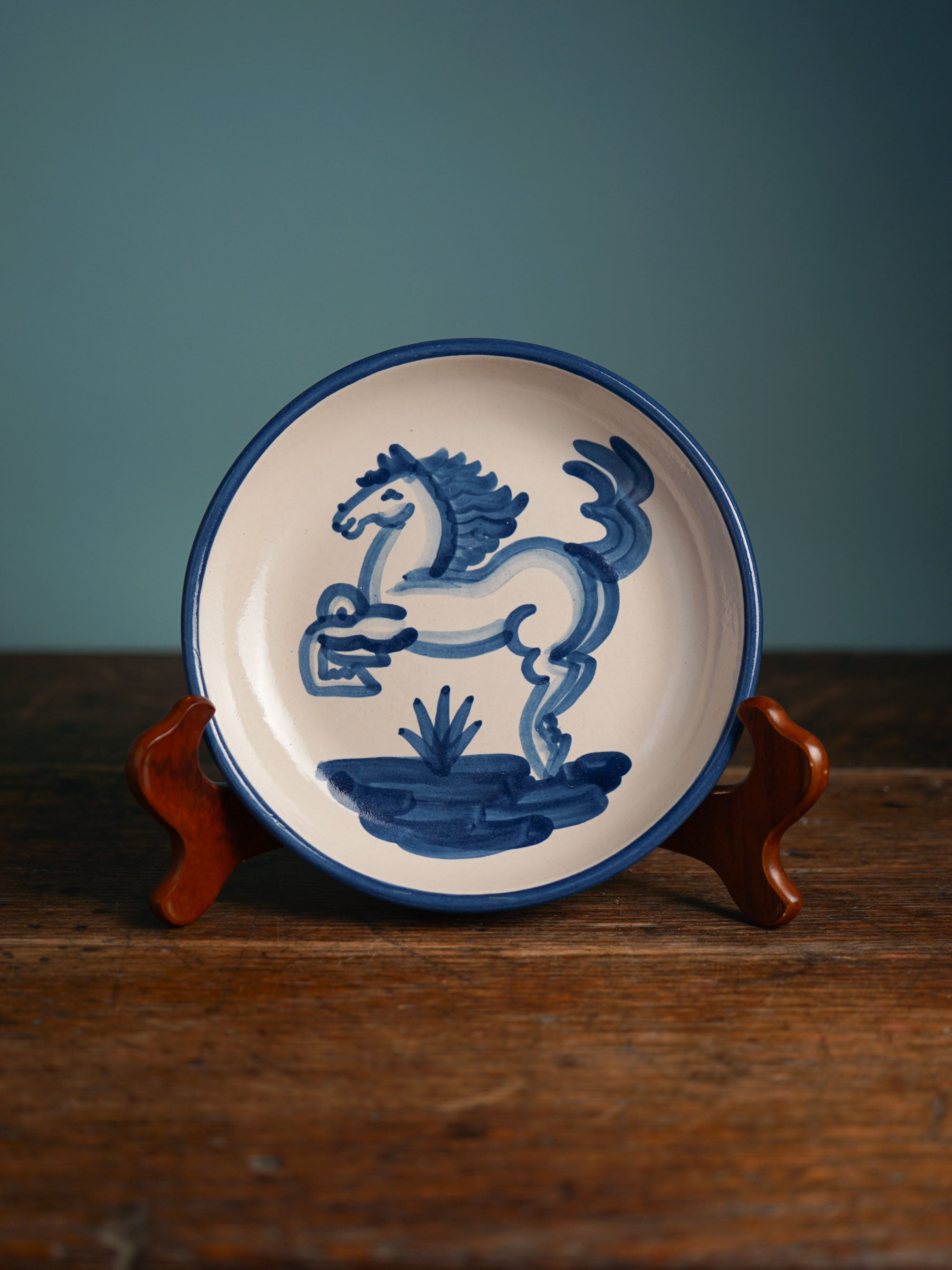 Blue Horse Pasta Plate