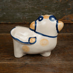 Personalized Rust Dot Cow Bank